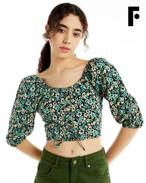 Green Crop Top