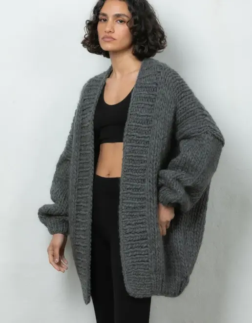 Oversized knit cardigans